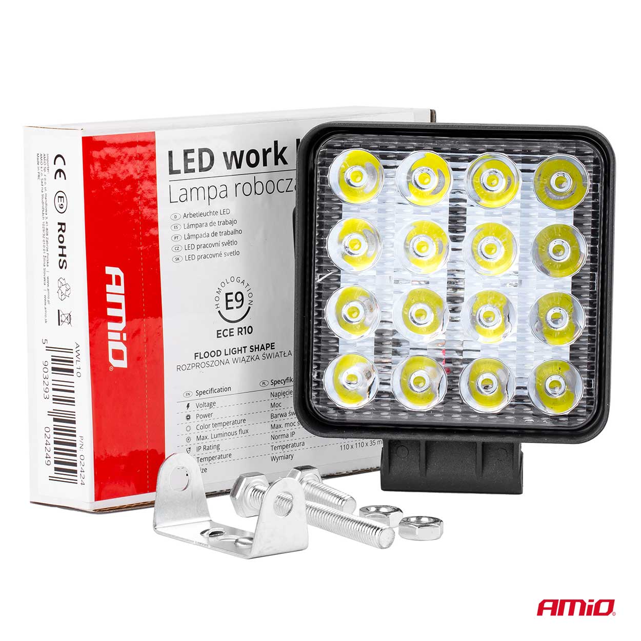 Lámpara de trabajo LED cuadrada, 3840Lm 02424 - Imagen 5