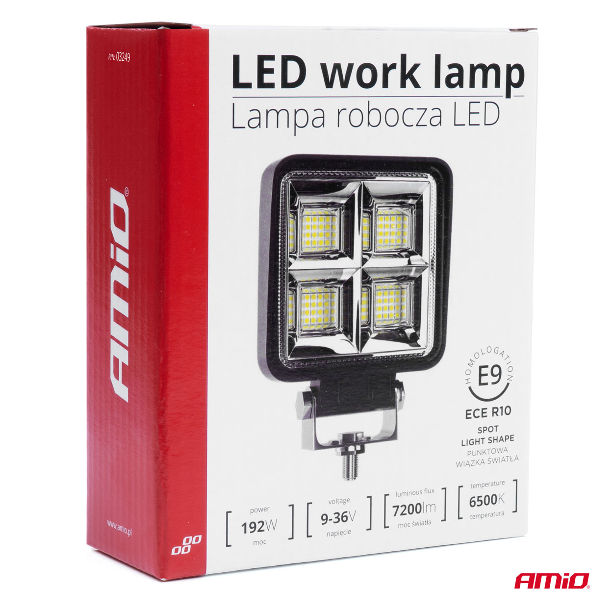 Lámpara de trabajo LED cuadrada, 7200Lm 03249 - Imagen 3