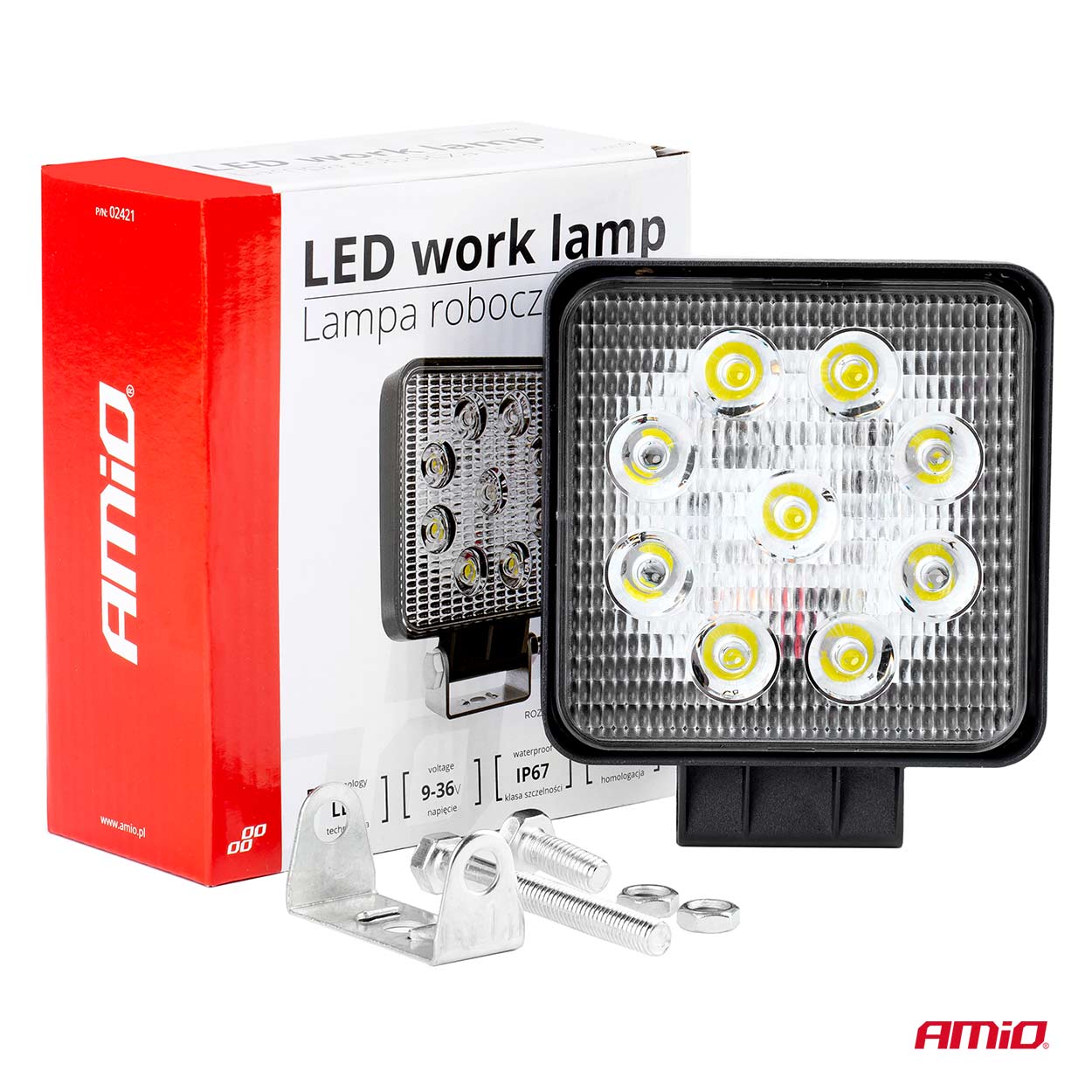 Lámpara de trabajo LED cuadrada, 2160Lm 02421 - Imagen 3