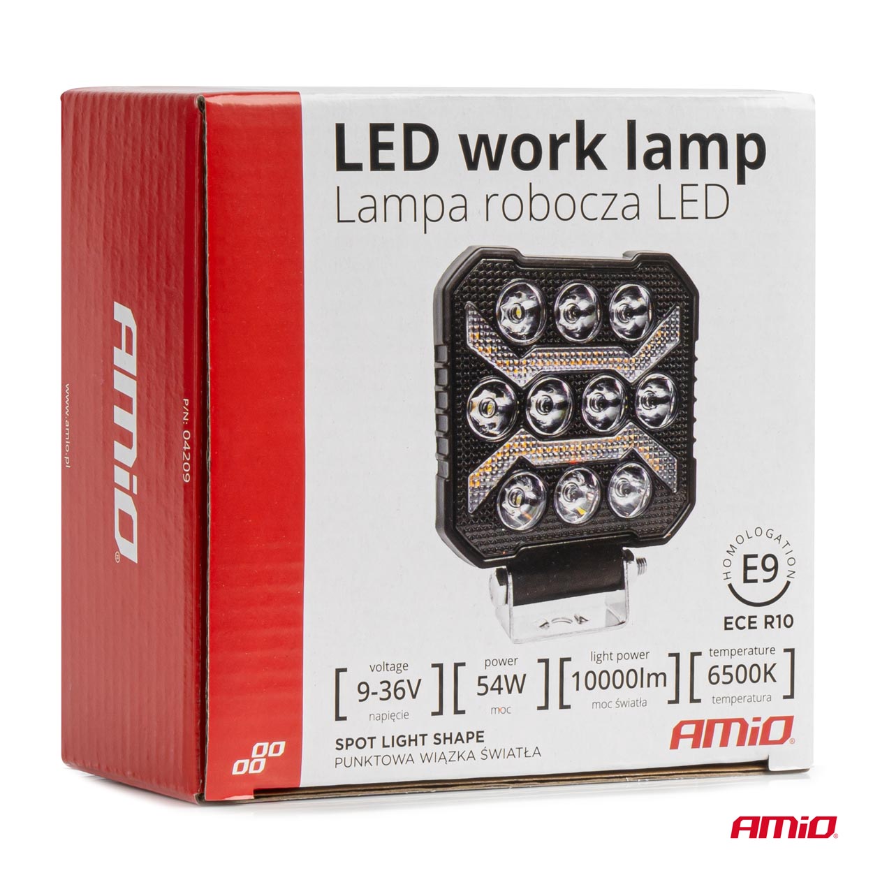 Lámpara de trabajo LED cuadrada, 10000Lm 04209 - Imagen 4