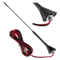 Antena para Coche 40cm, rosca 5mm, con amplificador 01511