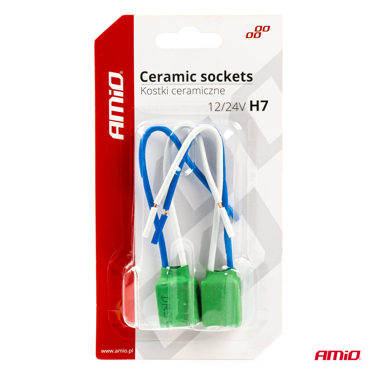 Enchufe Cerámico Recto 2 und. H7 cable 15 cm - Imagen 2