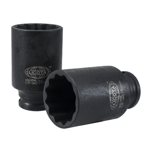 Vaso de impacto 12 caras 1/2 de acero aleado para impacto