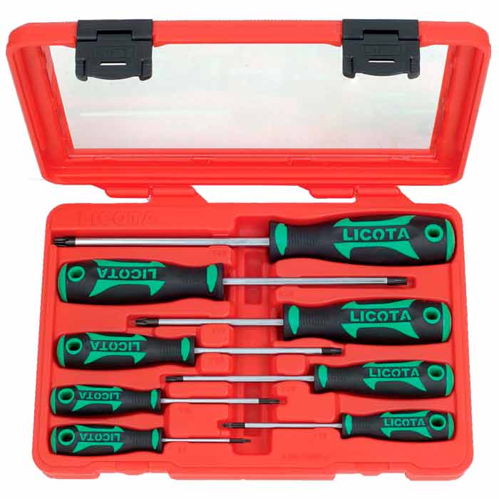 Destornilladores 8 piezas Torx - Acero cromo vanadio