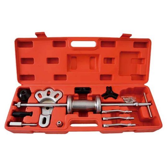 Juego de martillo deslizante con accesorios para extraer rodamientos, poleas, volantes, etc. 17 piezas Juego de martillo deslizante con accesorios para extraer rodamientos, poleas, volantes, etc. 17 piezas