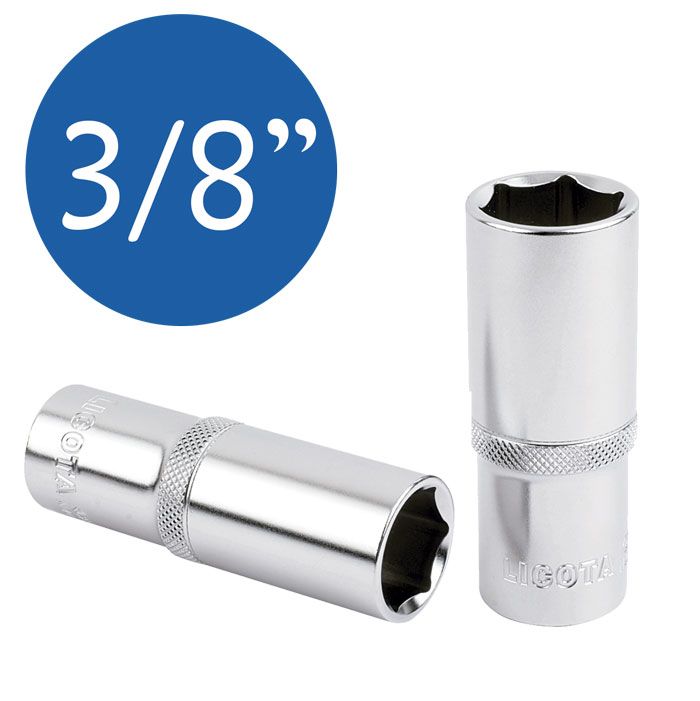 Vasos largos 6 caras 3/8"