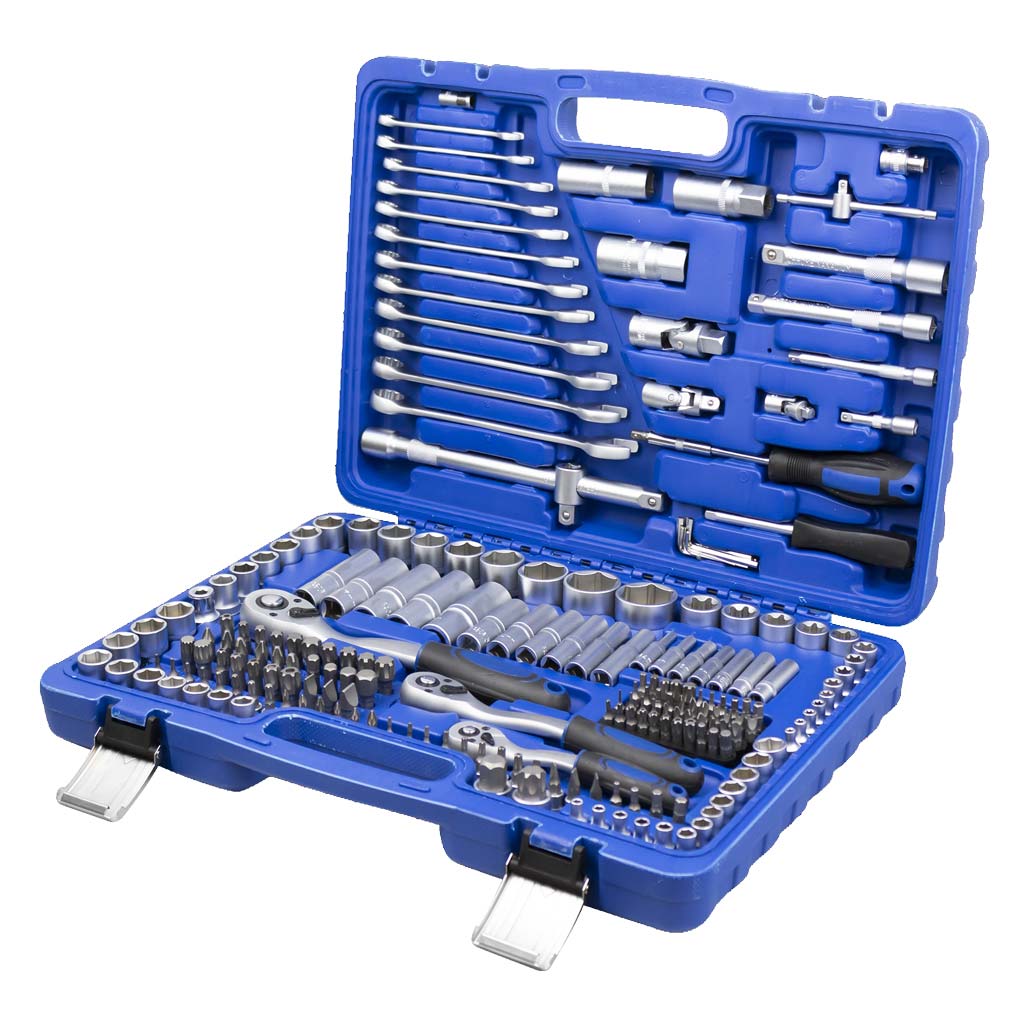 Estuche de herramientas 216 piezas COMPLETO - acero