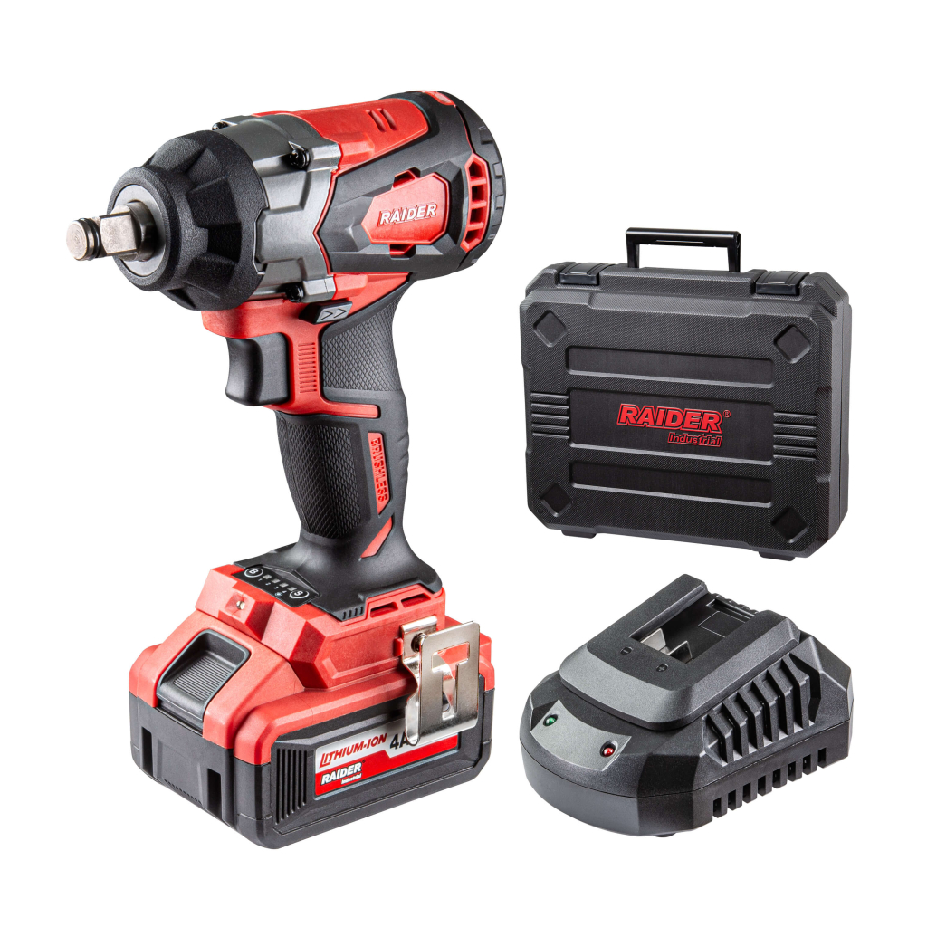 Kit llave de impacto Brushless 20V 4Ah 480Nm 1/2" para taller y mantenimiento - Imagen 2