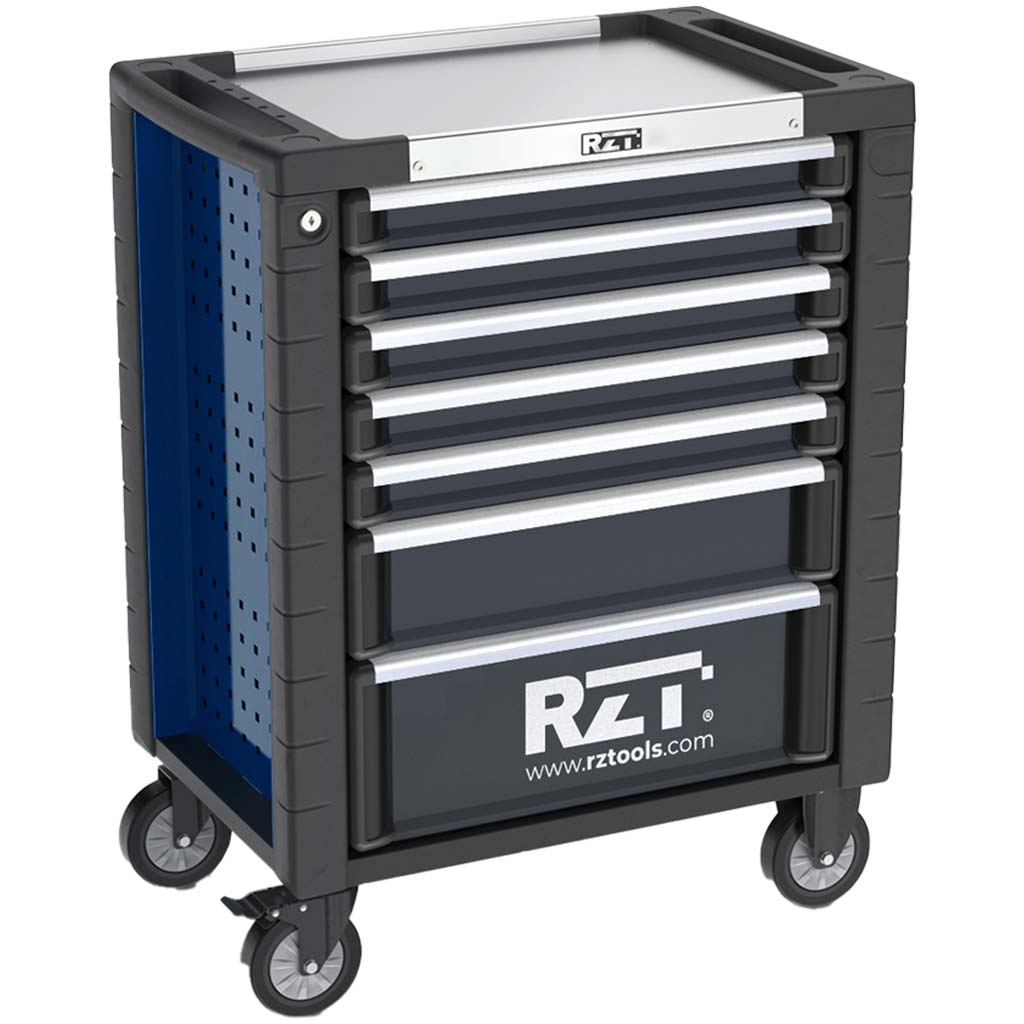 Carro 7 cajones RZ TOOLS + Azul con cierre con llave