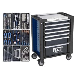 Carro 7 cajones RZ TOOLS + 224 Herramientas PROFESIONALES con cierre con llave