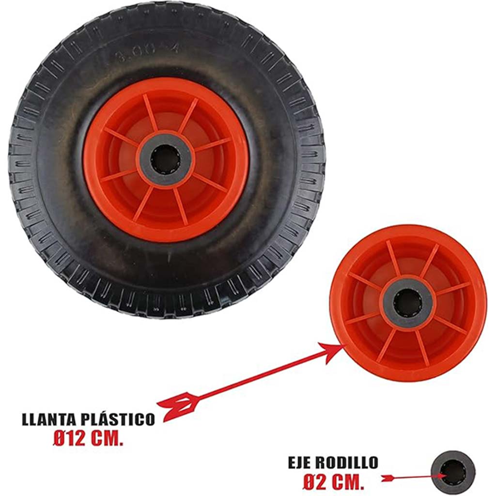 Rueda carretilla IMPINCHABLE 3.00-4 260x75 para uso profesional y doméstico - Imagen 2