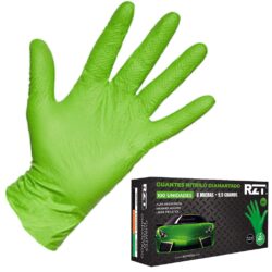 Guantes de nitrilo para mecánicos VERDES de alta sensibilidad para mecánicos