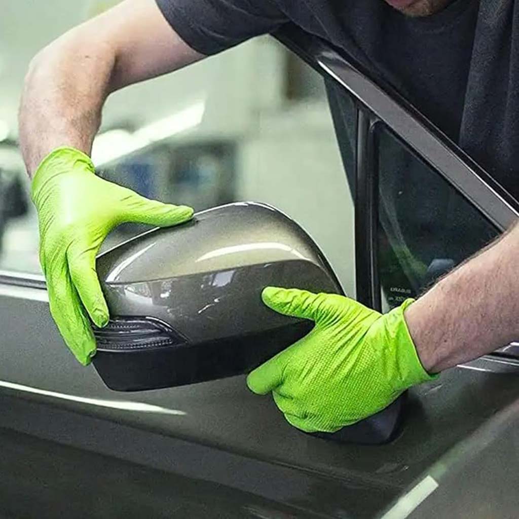 Guantes de nitrilo para mecánicos VERDES de alta sensibilidad para mecánicos - Imagen 2
