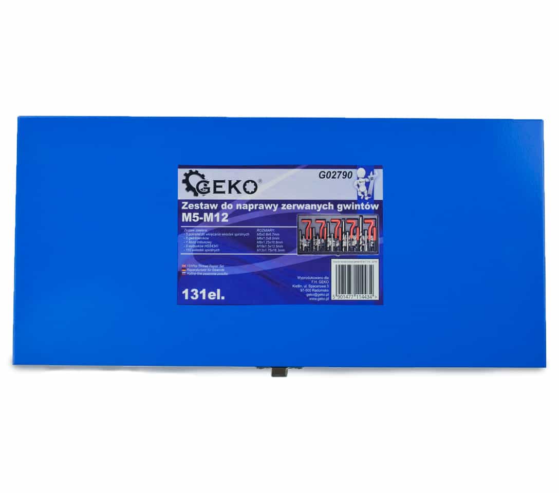 Juego de reparación de roscas M5-M12, 131pcs - 131 piezas · acero - Imagen 4