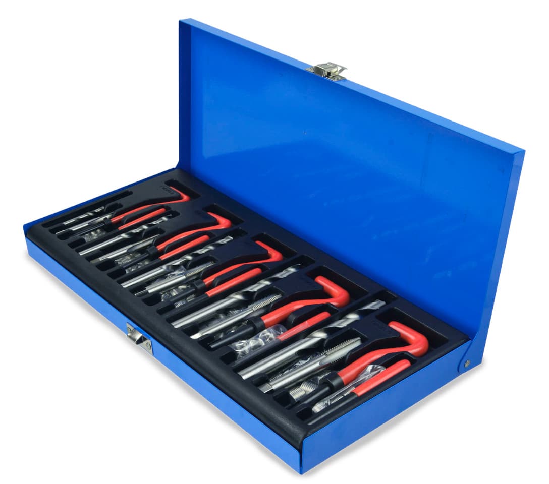 Juego de reparación de roscas M5-M12, 131pcs - 131 piezas · acero
