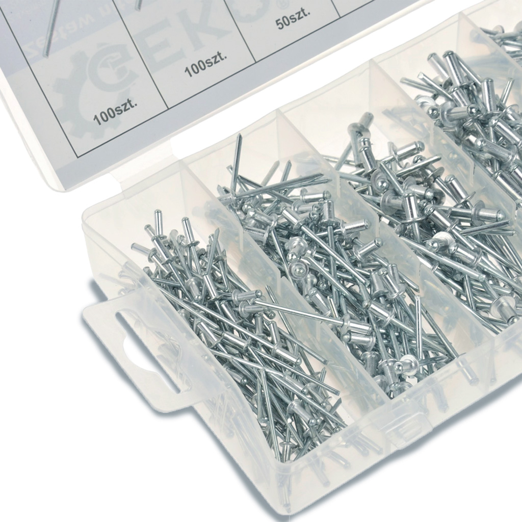 Surtido de remaches 400uds, 2,4-4,8mm - 400 piezas · 4x6mm - Imagen 2