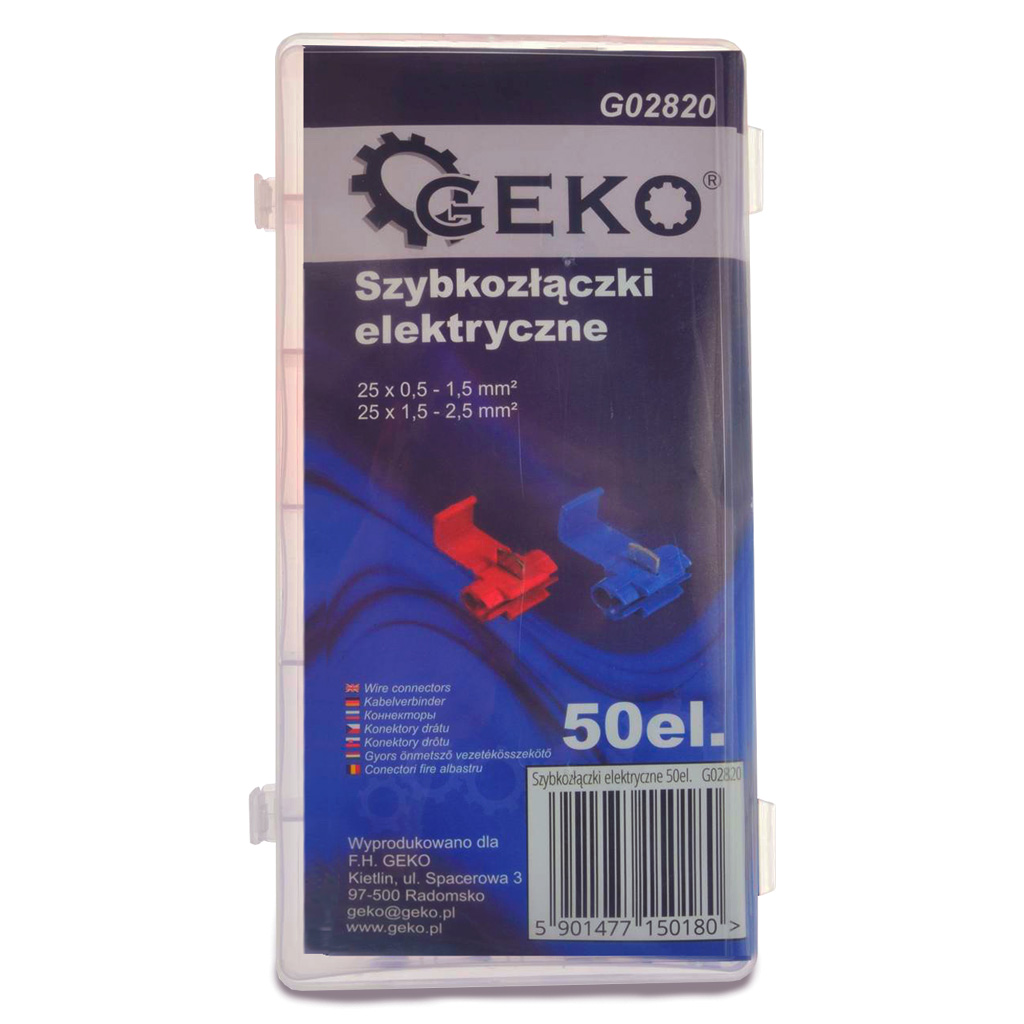 Surtido de conectores rápidos 50uds, 2,8-8,2mm para instalación eléctrica y automoción - Imagen 2