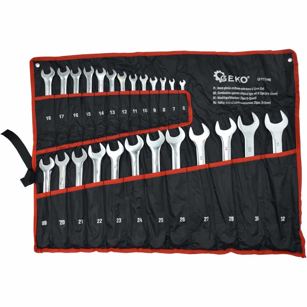 Juego 25 llaves combinadas 6-32mm - acero · 25 piezas