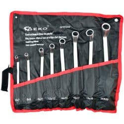 Juego 8 llaves acodadas 6x7-20x22mm - acero