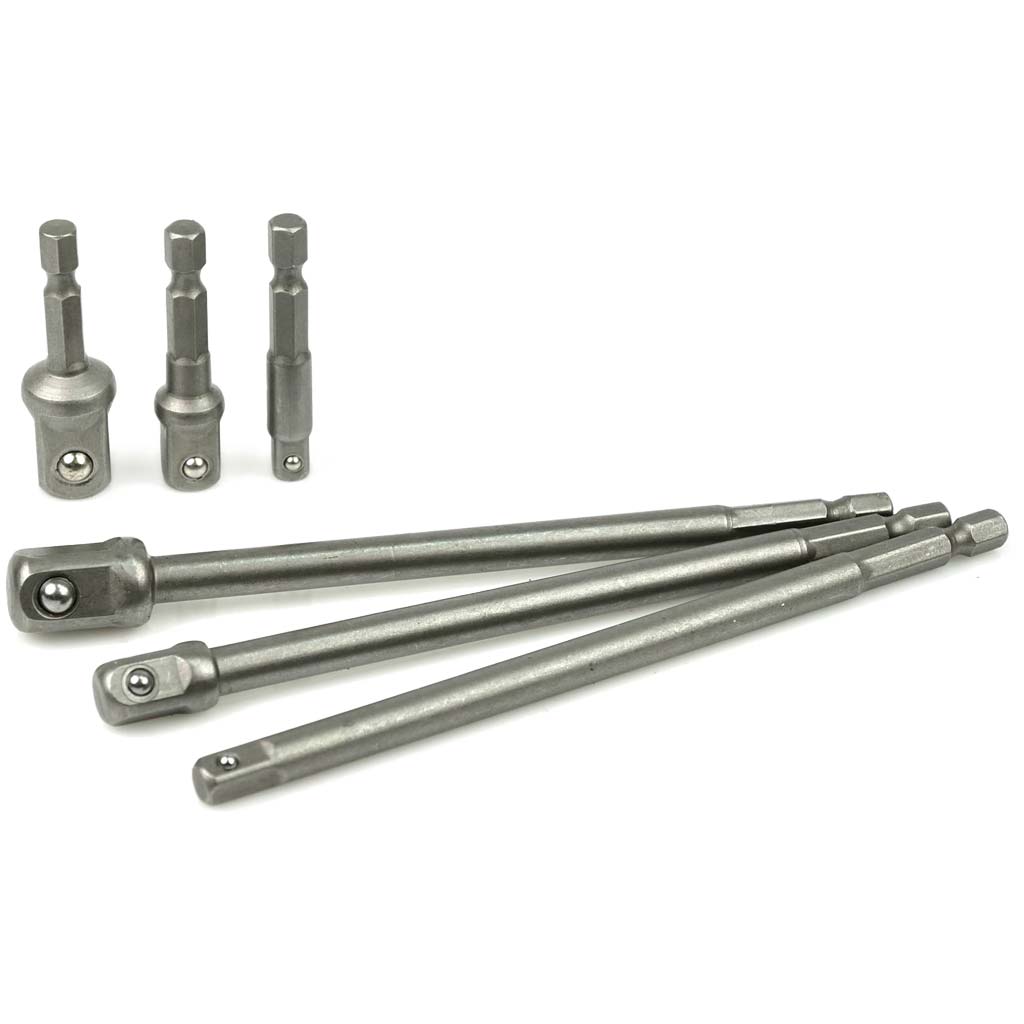 Adaptador taladro 6cps 1-4 1-2 3-8 - acero