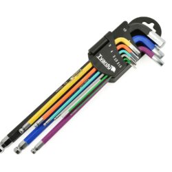 Juego 9 llaves Allen extra largas colores - acero · 9 piezas
