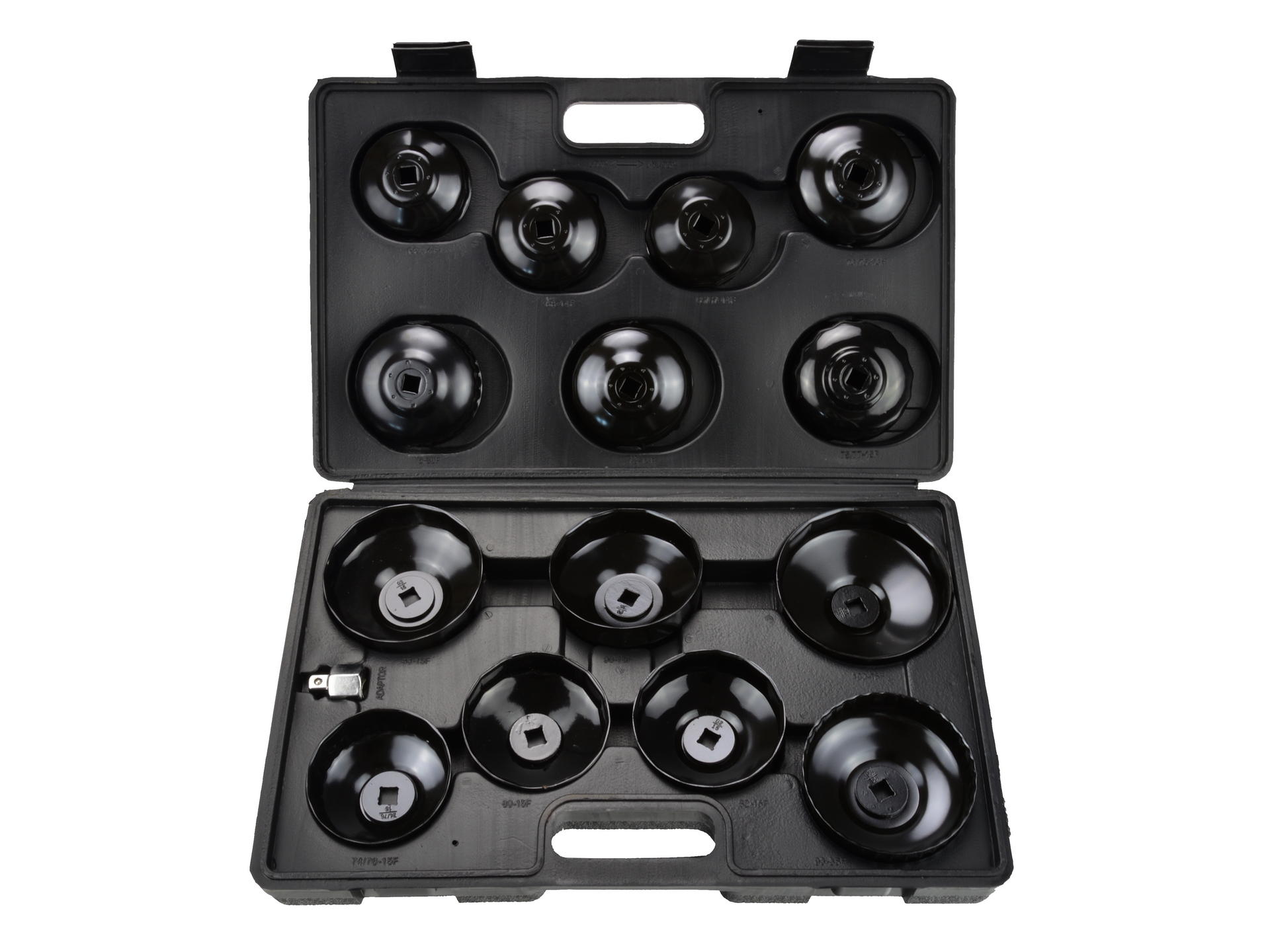 Estuche de 14 copas de aceite para taller y mantenimiento