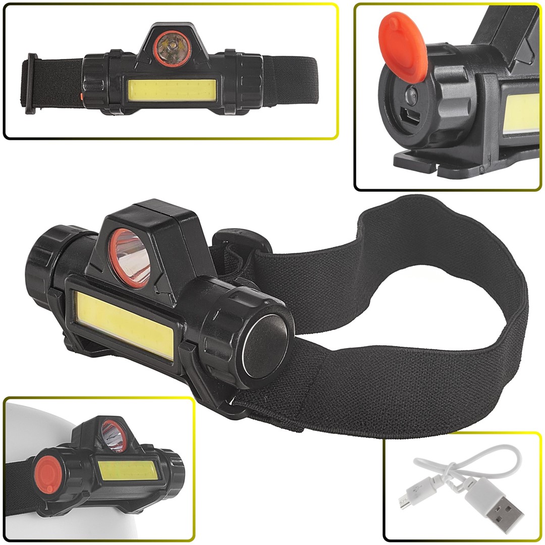 Lámpara cabeza recargable 200Lm - 3W - Imagen 3
