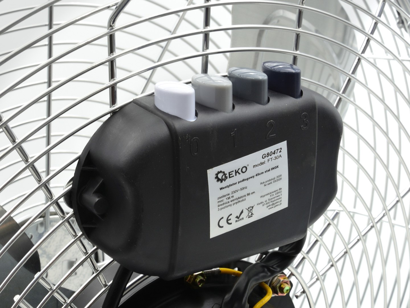 Ventilador suelo 50cm inox - aluminio - Imagen 4