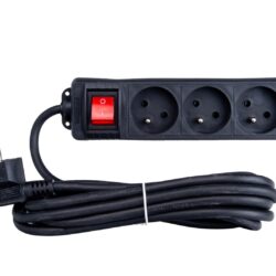 Regleta 3 enchufes, 3mtrs para instalación eléctrica y automoción