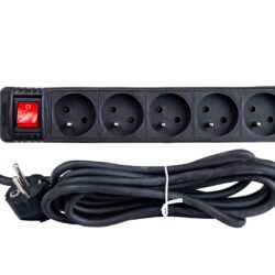 Regleta 5 enchufes, 3mtrs para instalación eléctrica y automoción