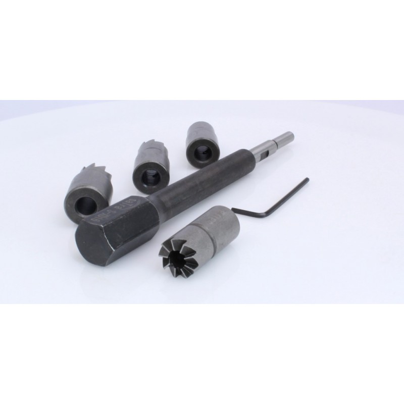 Kit escariador asiento de inyectores diesel 7 pzas para taller - Imagen 2