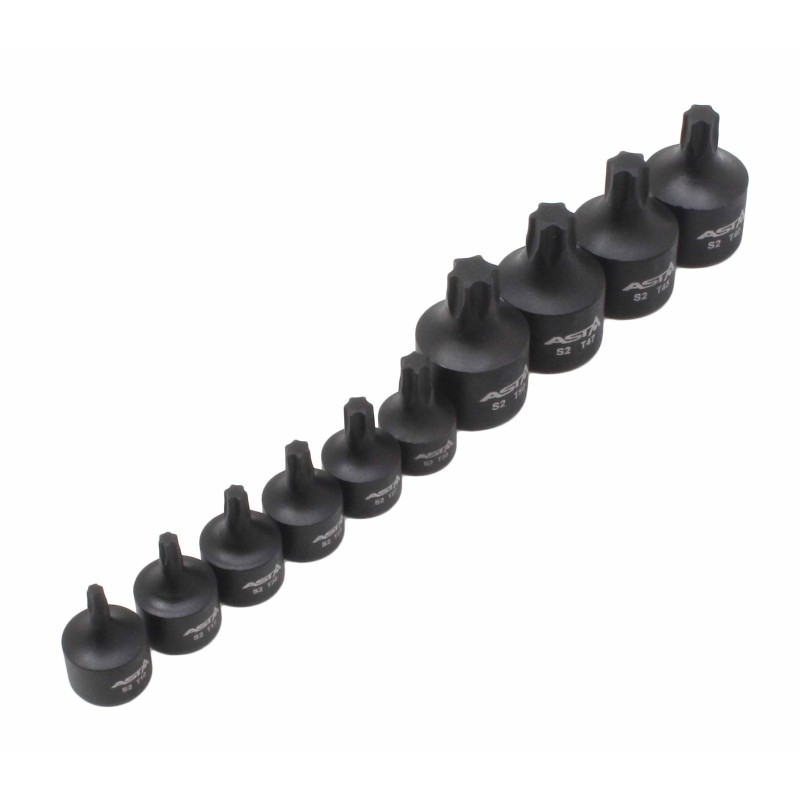 Vasos + punta Impacto Torx 1/4"-3/8", perfil bajo, 9pcs - Acero · 9 piezas - Imagen 3