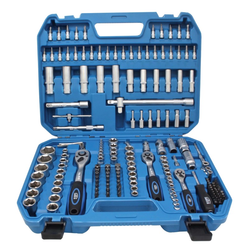Estuche de 179pcs 1/4" ,3/8" y 1/2" - acero Cr-V · 179 piezas